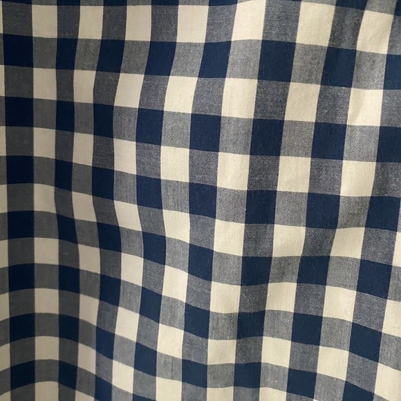 Old Navy Slim Fit Blue White Check Collared Button Down Men's Shirt Size XXL 2XL - Picture 4 of 6
